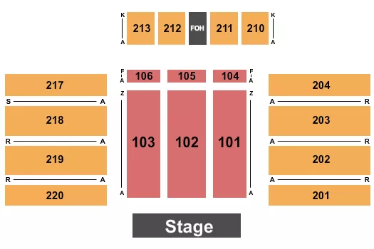 seating chart for Fantasy Springs Resort & Casino - Endstage 5 - eventticketscenter.com