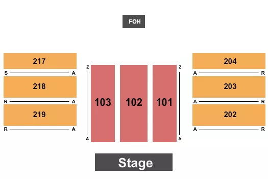 seating chart for Fantasy Springs Resort & Casino - Endstage 6 - eventticketscenter.com