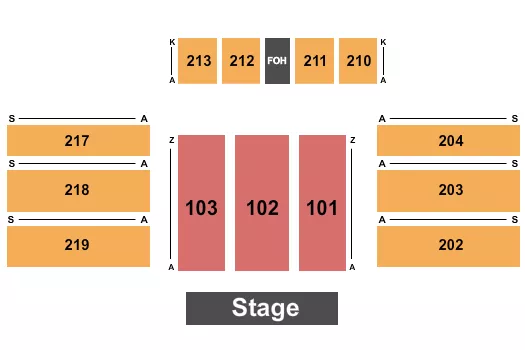 seating chart for Fantasy Springs Resort & Casino - Endstage W/Elevated Seating 2 - eventticketscenter.com