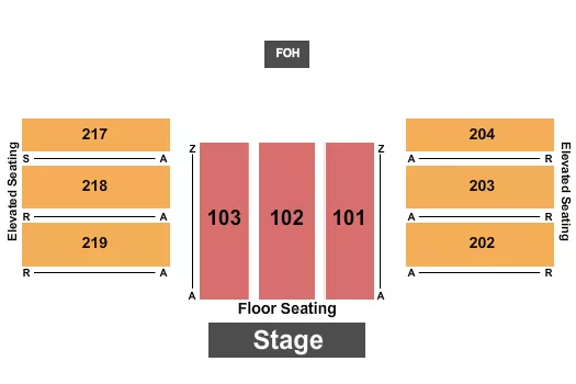 seating chart for Fantasy Springs Resort & Casino - Endstage W/ Elevated Seating - eventticketscenter.com
