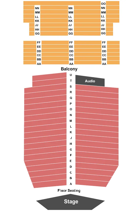 seating chart for Fargo Theatre - End Stage - eventticketscenter.com