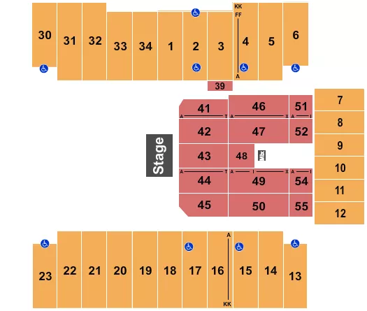 seating chart for Fargodome - Comedy - eventticketscenter.com