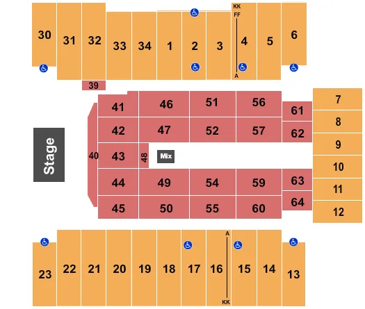 Endstage 2 Seating Map