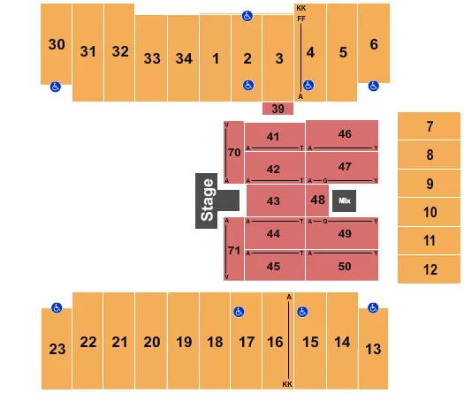 seating chart for Fargodome - Matt Rife - eventticketscenter.com