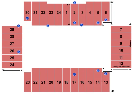 seating chart for Fargodome - Monster Jam - eventticketscenter.com