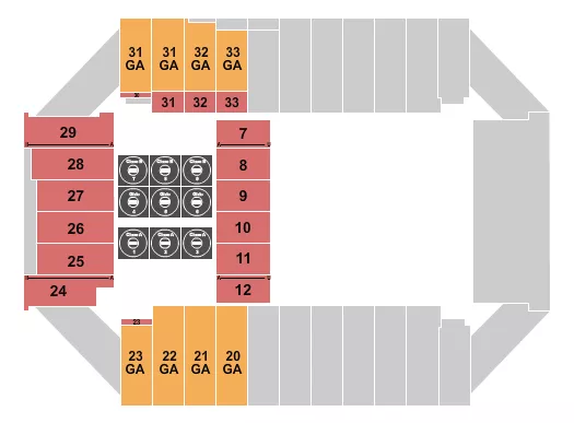 seating chart for Fargodome - Wrestling GA/Reserved - eventticketscenter.com
