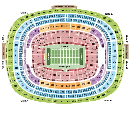 seating chart for Commanders Field - Football TEST - eventticketscenter.com