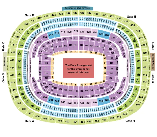 seating chart for Northwest Stadium - Generic Floor - eventticketscenter.com