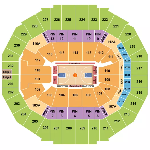 seating chart for FedExForum - Basketball 3 - eventticketscenter.com