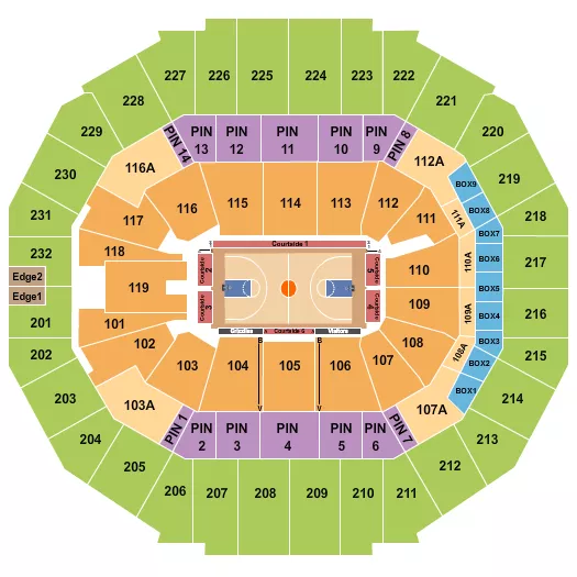 seating chart for FedExForum - Basketball - Grizzlies - eventticketscenter.com