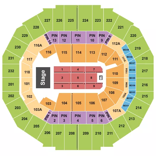 seating chart for FedExForum - Endstage 2- - eventticketscenter.com