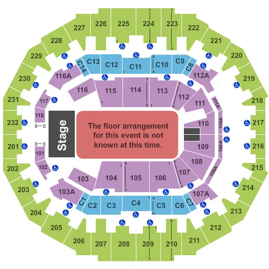 seating chart for FedExForum - Generic Floor - eventticketscenter.com