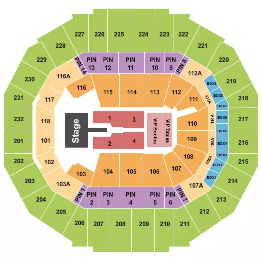 seating chart for FedExForum - Mary J. Blige - eventticketscenter.com