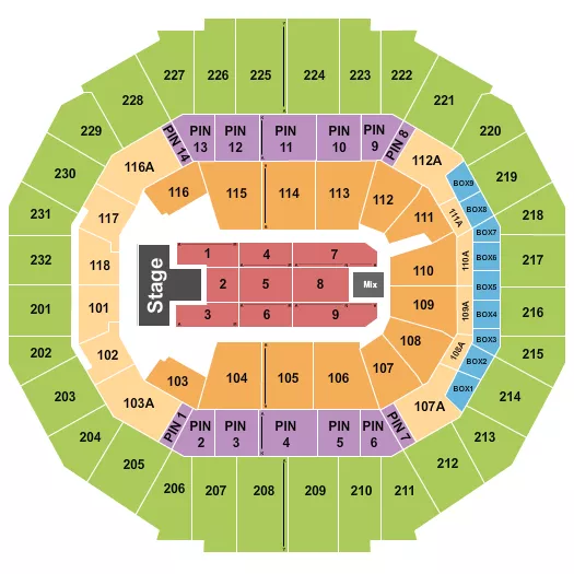 seating chart for FedExForum - Matt Rife - eventticketscenter.com