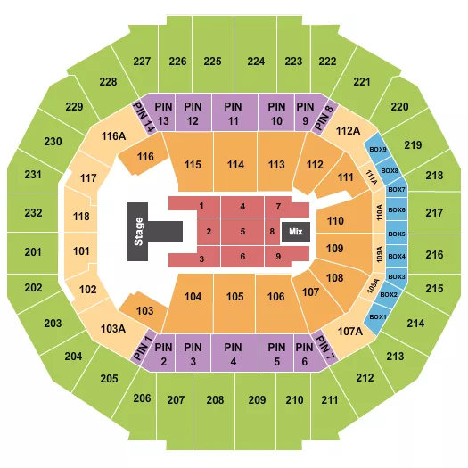 seating chart for FedExForum - Maverick City Music - eventticketscenter.com