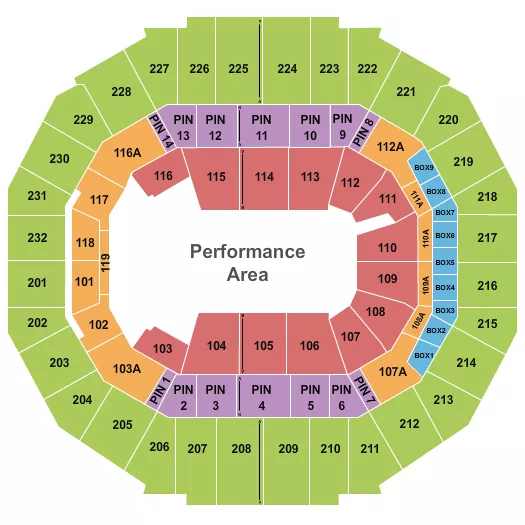 seating chart for FedExForum - Monster Trucks - eventticketscenter.com