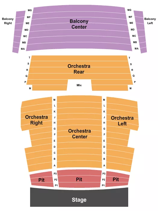 seating chart for Federal Way Performing Arts & Events Center - Endstage 2 - eventticketscenter.com