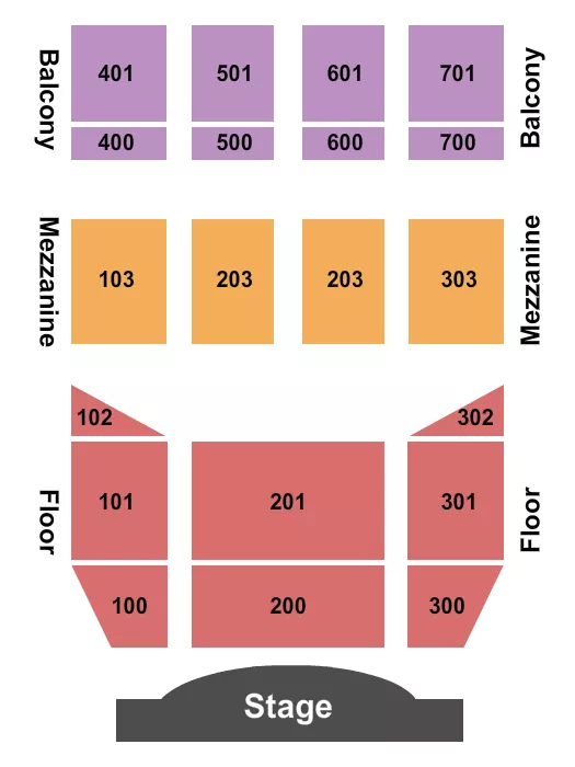 seating chart for Fellowship Church - Endstage - eventticketscenter.com