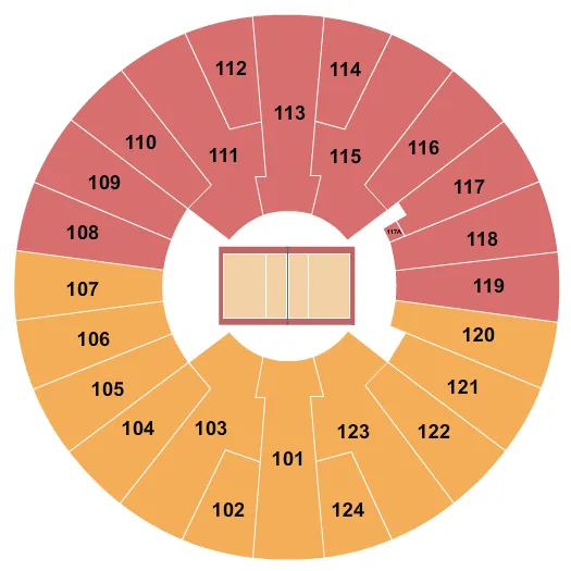 seating chart for Ferrell Center - Volleyball - eventticketscenter.com