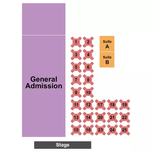 seating chart for Ferris Wheelers Backyard and BBQ - GA/Tables/Suites - eventticketscenter.com
