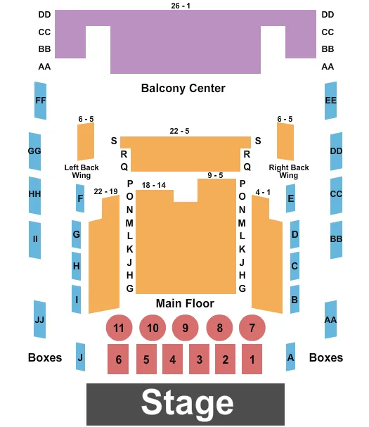 seating chart for Festival Place - Sherwood Park - Tables - eventticketscenter.com