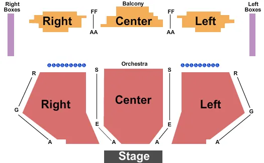 seating chart for Festival Stage - Alabama Shakespeare Festival - End Stage - eventticketscenter.com