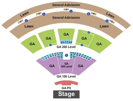 seating chart for Fiddlers Green Amphitheatre - Disrupt Festival - eventticketscenter.com