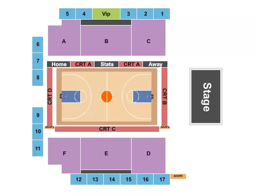 seating chart for Field House At Toronto Pan Am Sports Centre - Basketball - eventticketscenter.com