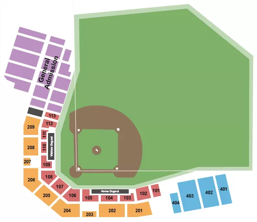 seating chart for Field Of Dreams Park - Baseball 2 - eventticketscenter.com