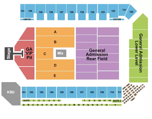 seating chart for Fifth Third Stadium - Concert - eventticketscenter.com