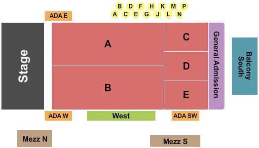 seating chart for Fillmore Auditorium - Colorado - Endstage 4 - eventticketscenter.com