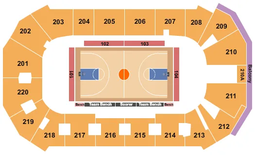 Findlay Toyota Center Tickets Seating Chart Etc