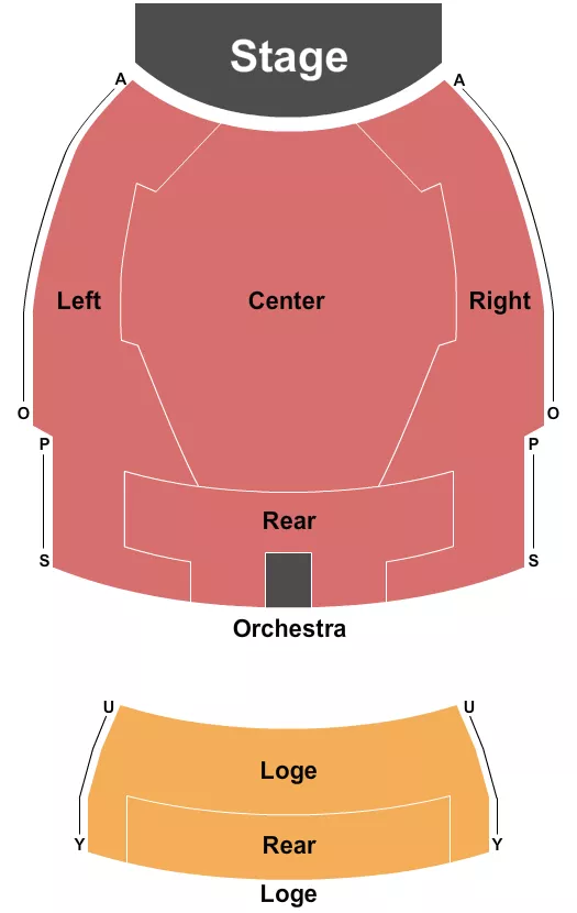 seating chart for Fine Arts Theatre at University of Georgia - Endstage - eventticketscenter.com