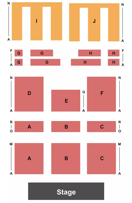 seating chart for Firekeepers Casino - End Stage - eventticketscenter.com