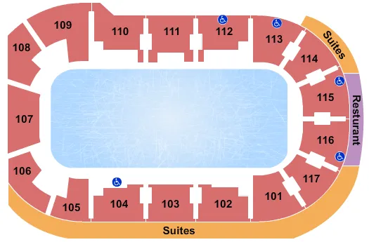 seating chart for LECOM Events Center - Ice Racing - eventticketscenter.com