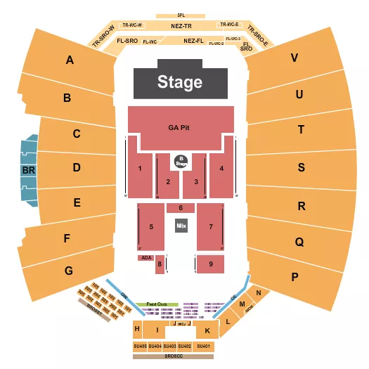 seating chart for FirstBank Stadium - Slipknot - eventticketscenter.com