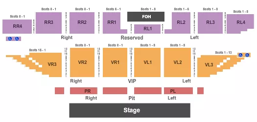 seating chart for 7 Clans First Council Casino & Hotel - Endstage 2 - eventticketscenter.com