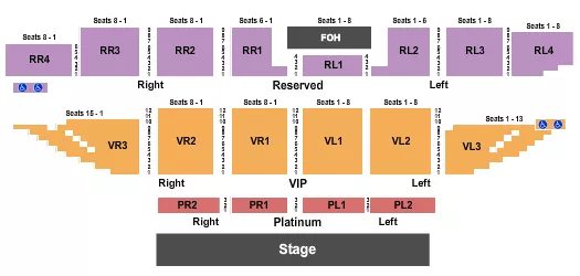 seating chart for 7 Clans First Council Casino & Hotel - Endstage Platinum - eventticketscenter.com