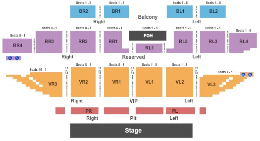 seating chart for 7 Clans First Council Casino & Hotel - End Stage - eventticketscenter.com