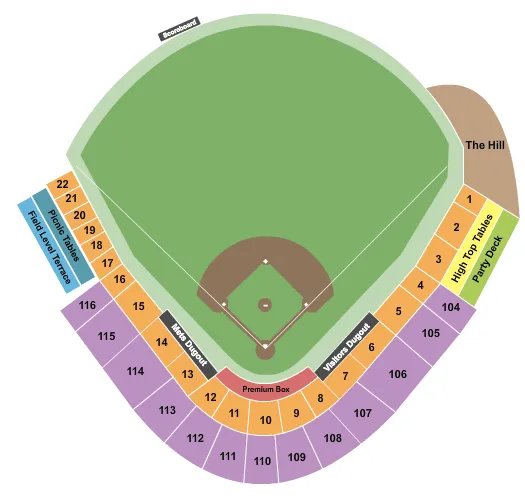 seating chart for Clover Park - Spring Training - eventticketscenter.com