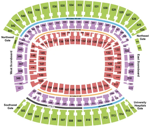 seating chart for Huntington Bank Field - Open Floor - eventticketscenter.com