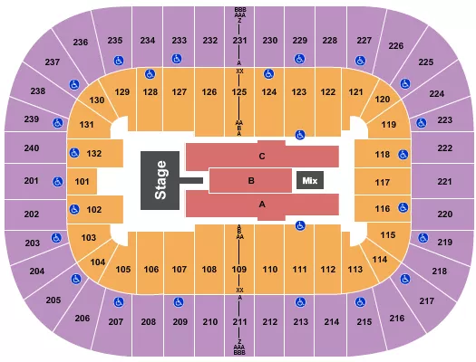 seating chart for First Horizon Coliseum At Greensboro Complex - Endstage 6 Catwalk - eventticketscenter.com