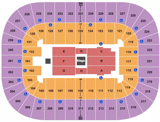seating chart for First Horizon Coliseum At Greensboro Complex - Nate Bargatze - eventticketscenter.com