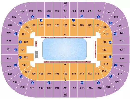 seating chart for First Horizon Coliseum At Greensboro Complex - Ice Show 2026 - eventticketscenter.com