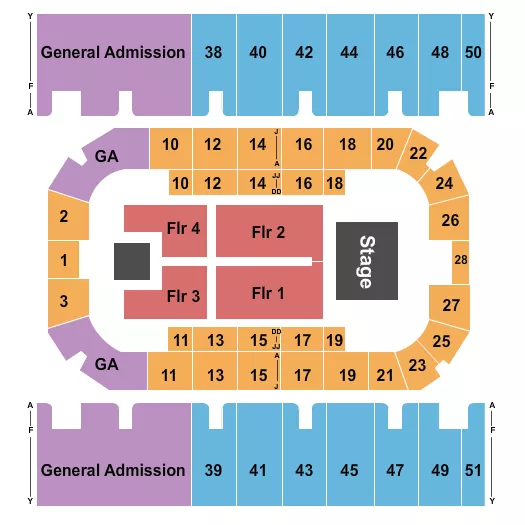seating chart for First Interstate Arena - Endstage 4.2 - eventticketscenter.com