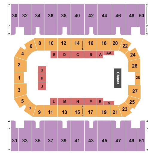seating chart for First Interstate Arena - PBR - eventticketscenter.com