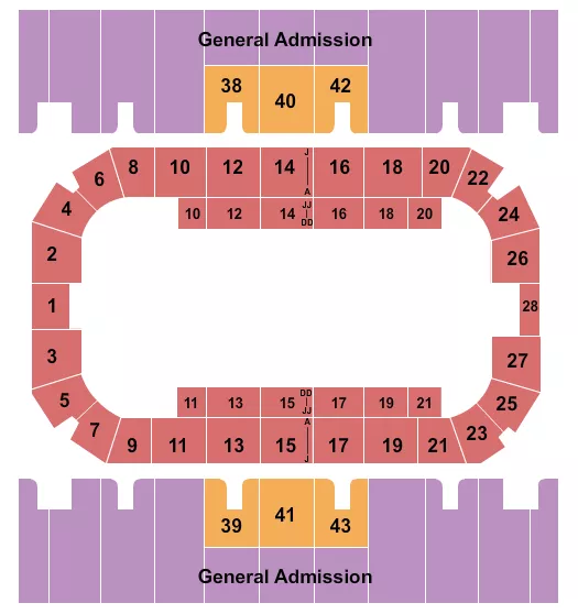 seating chart for First Interstate Arena - Rodeo 3 - eventticketscenter.com