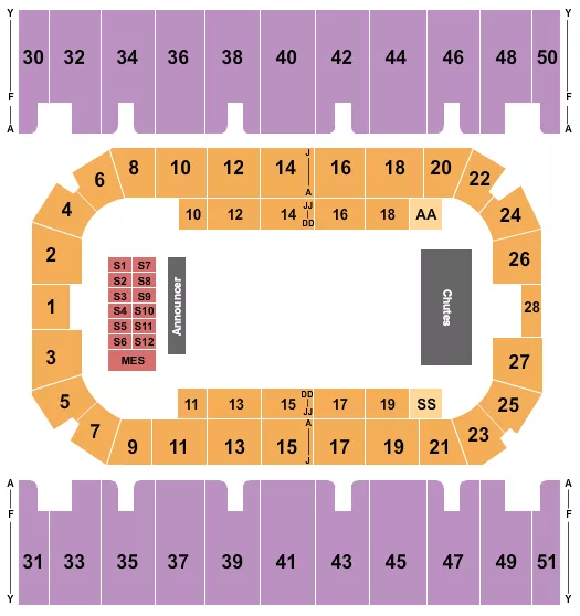 seating chart for First Interstate Arena - Rodeo 4 - eventticketscenter.com