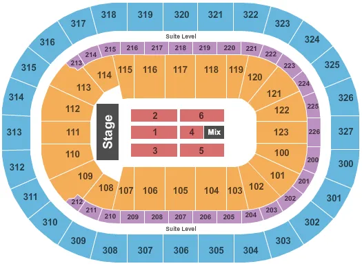 seating chart for KeyBank Center - Endstage 2 - eventticketscenter.com