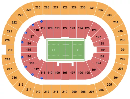seating chart for FirstOntario Centre - Lacrosse 2023 - eventticketscenter.com